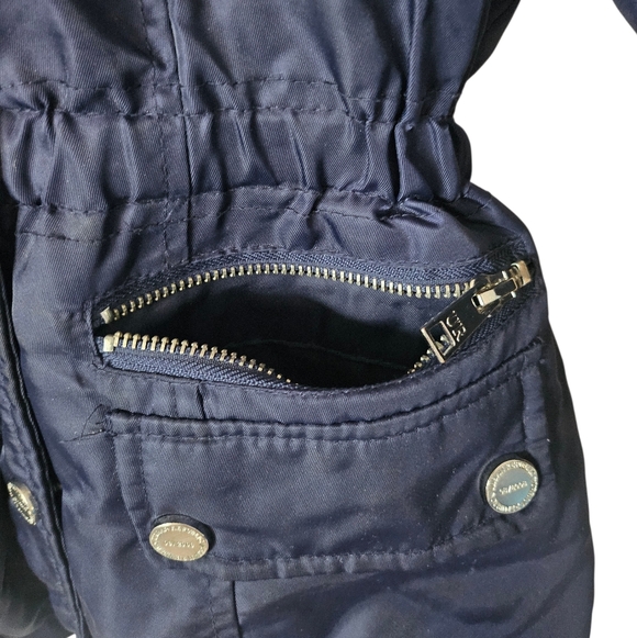 Urban Republic Girl's Anorak Jacket Faux Fur Hood Navy Blue Size 4 - Picture 7 of 14